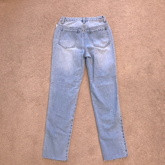 ONeill Distressed Denim Blue Jeans NEW Womens Size 2 Waist 25 Light Wash Benatar - Picture 3 of 15